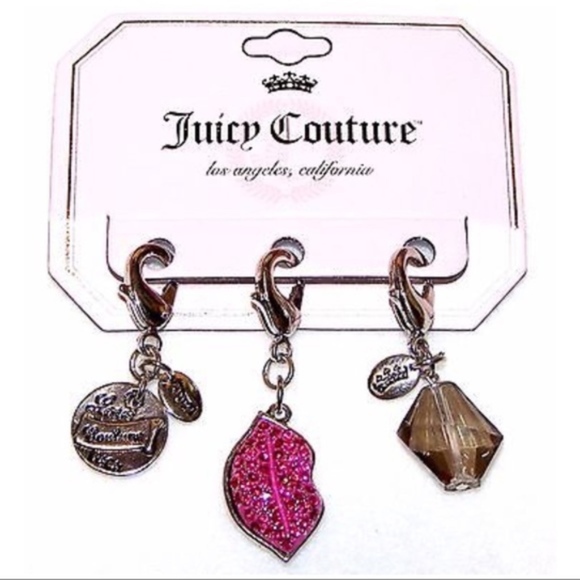 JUICY COUTURE Crystal Lips, Disc, Bead Charm Set - Picture 2 of 3